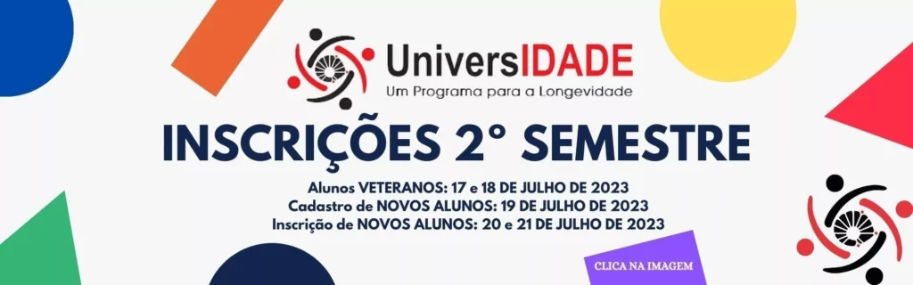 Inscrições para atividades no 2º semestre/2023